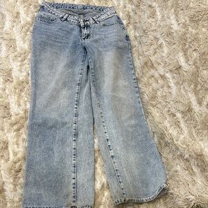 SHEIN Light Blue Flare Jeans